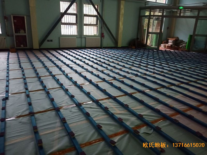 青海西寧市城西區(qū)新寧路18號中國科學(xué)院運動地板施工案例