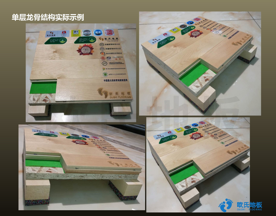 運動木地板結構 體育木地板系統(tǒng)組成